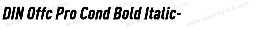 DIN Offc Pro Cond Bold Italic字体转换